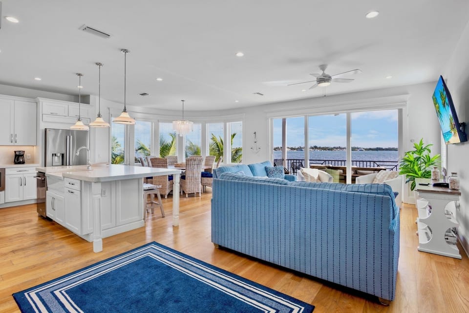Open Living, Dining and Kitchen Area