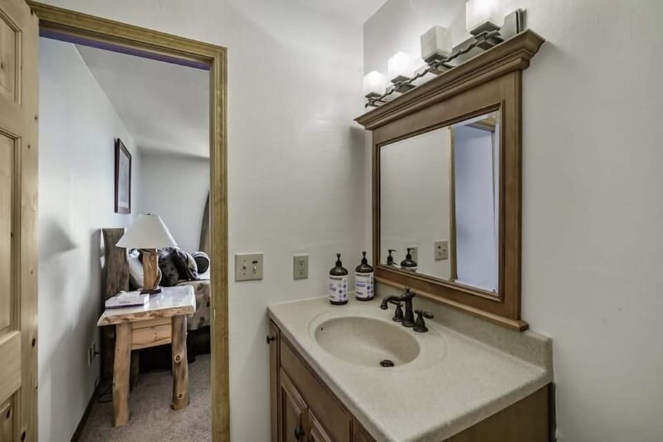 Attached bathroom with updated fixtures