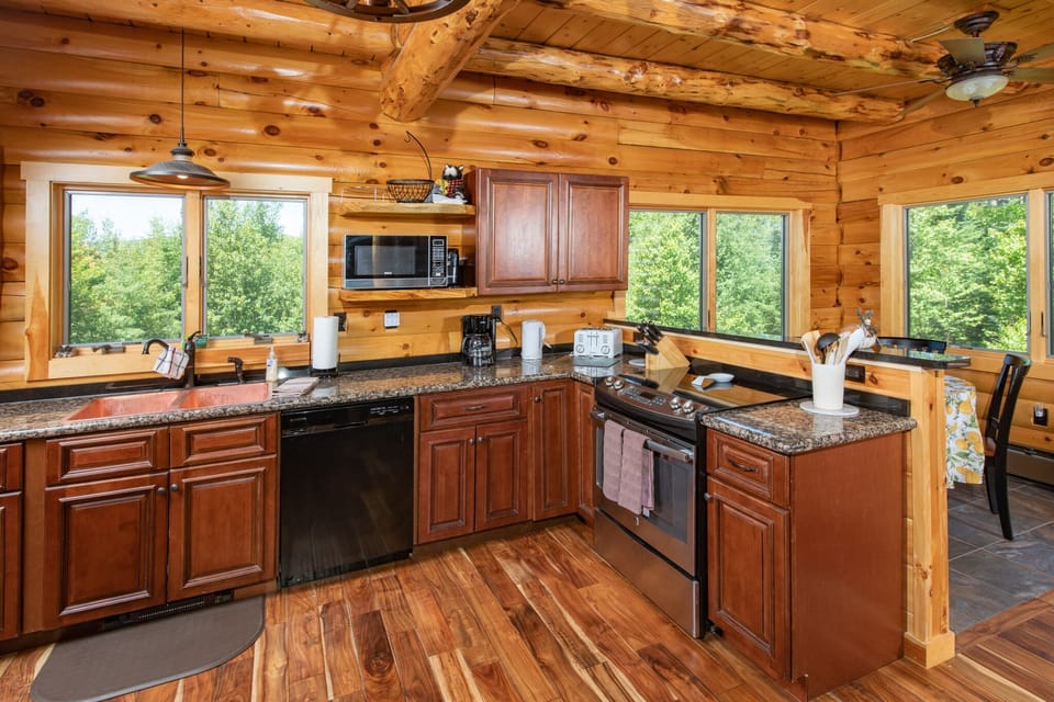 Kitchen Is Stocked For The Gourmet Now With Gas Range And Every Kitchen Gadget