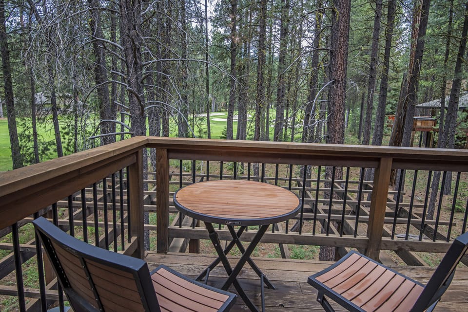 Deck off master bedroom facing golf course