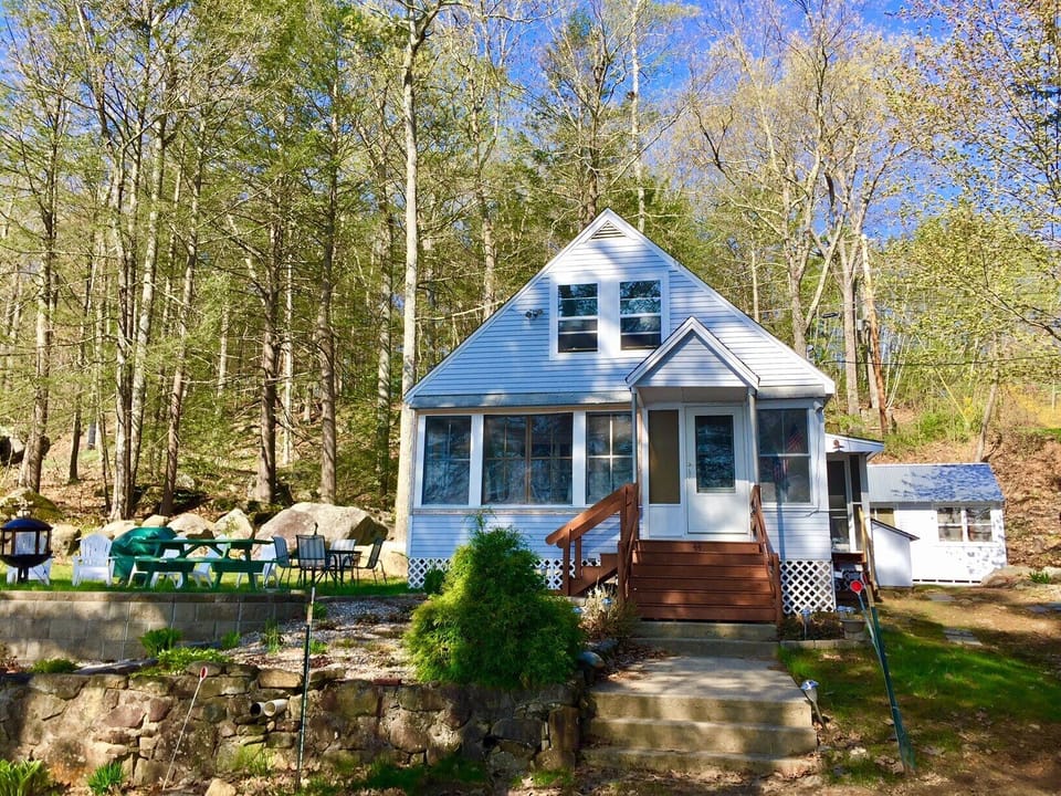 front of cottage....