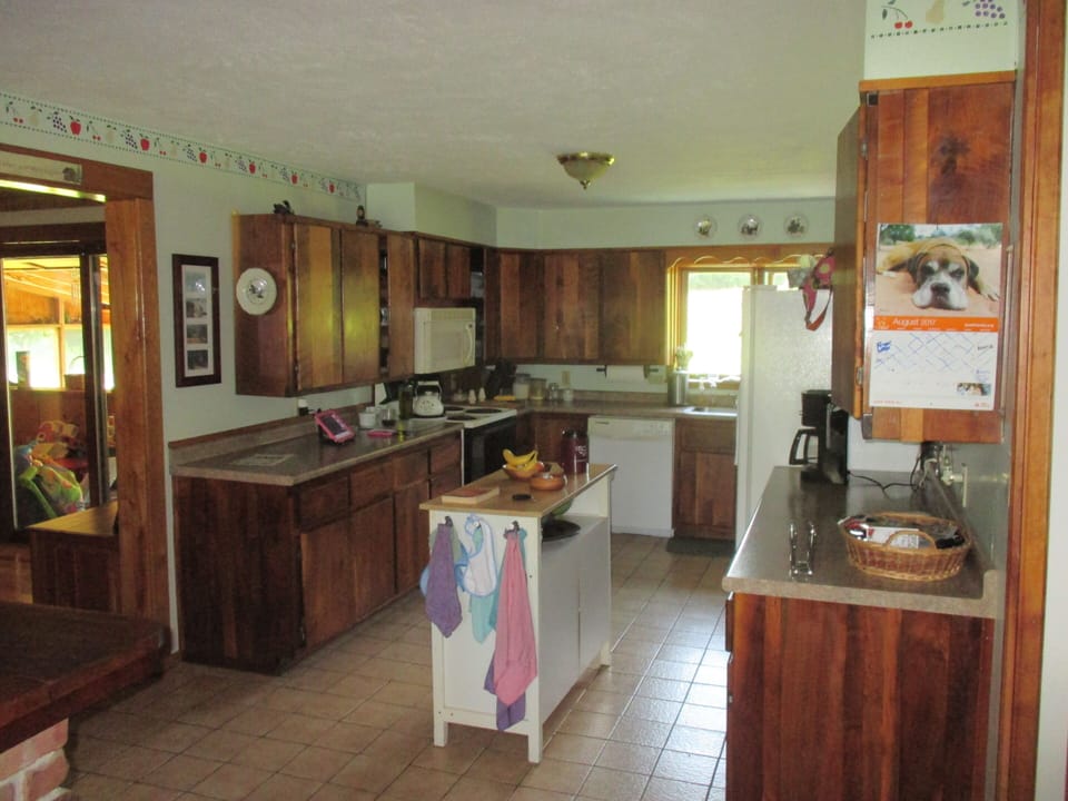 kitchen with black walnut cabinets