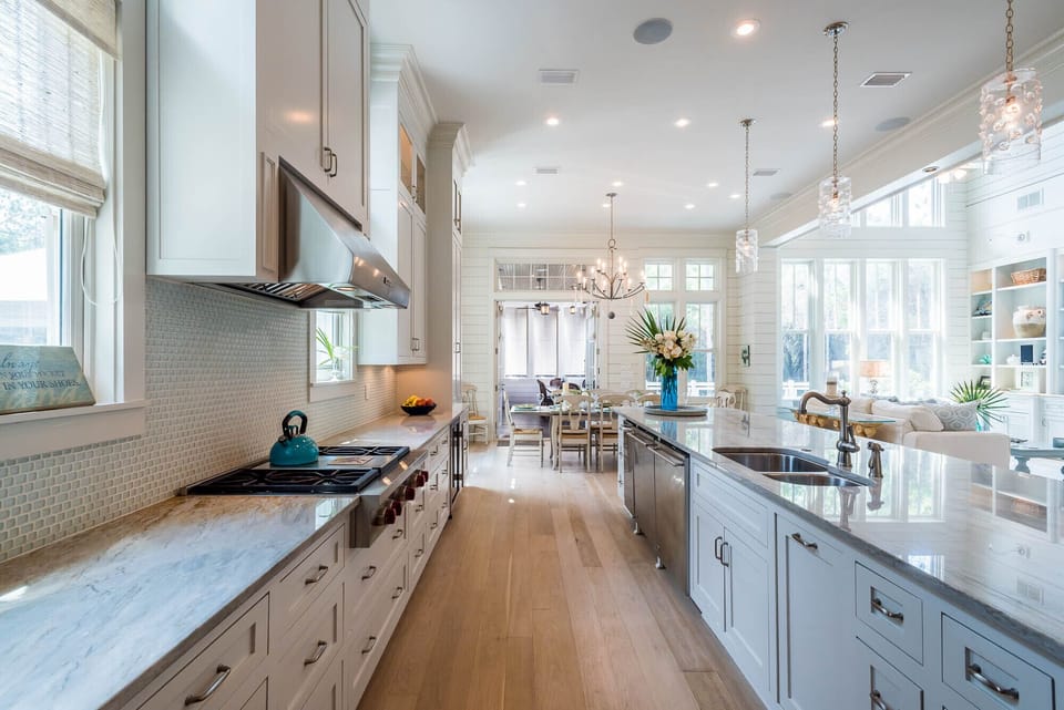 Kitchen opens up to large second den. 2  dishwashers, top end appliances. 