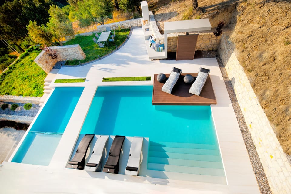 Pool and outside area.