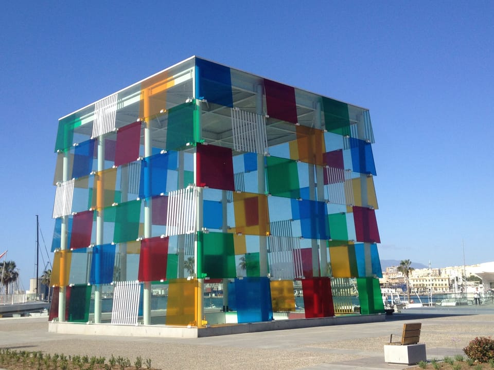 Pompidou museum, Malaga,30min by car you could see the Picasso and Russian museum 