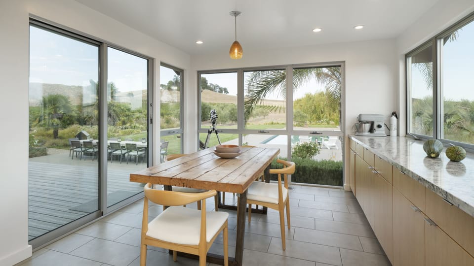 Breakfast nook with views
