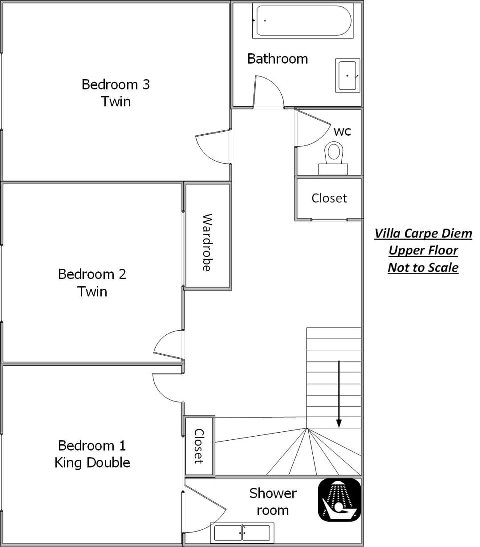 Villa Carpe Diem Upper Floor Plan