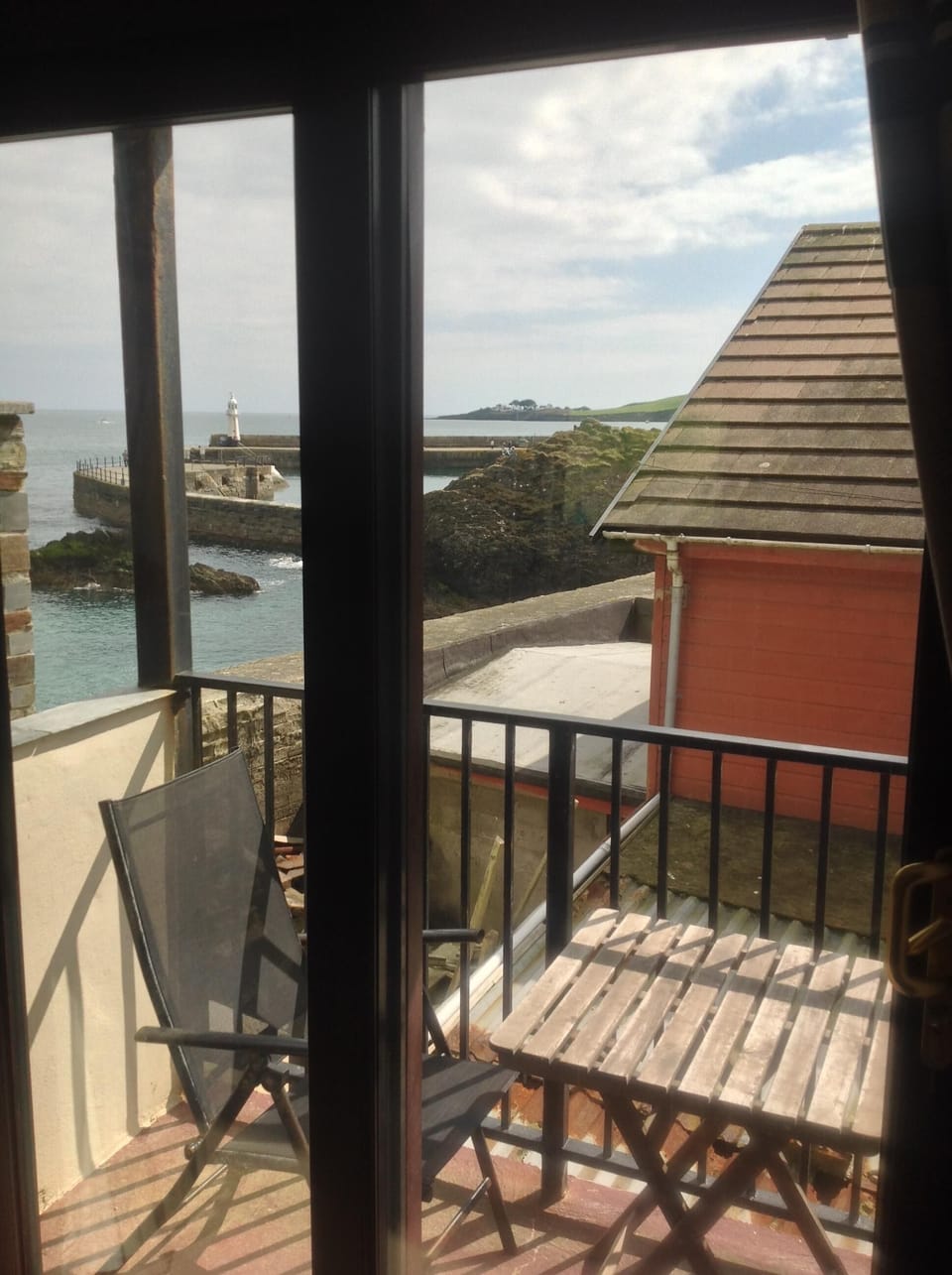 View of the balcony from the sitting area