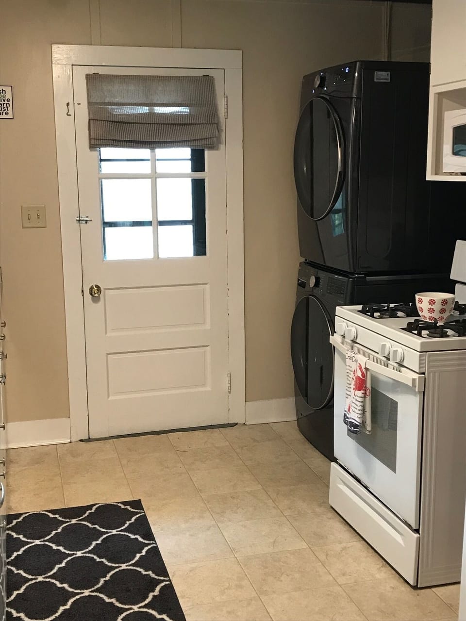 Close up of outstanding new washer/dryer combo