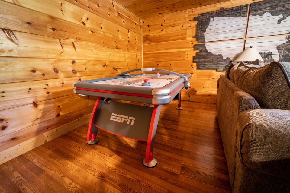Hockey table in basement 