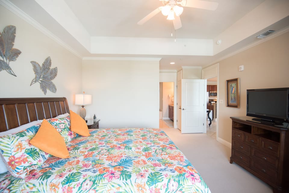 Master bedroom with king bed