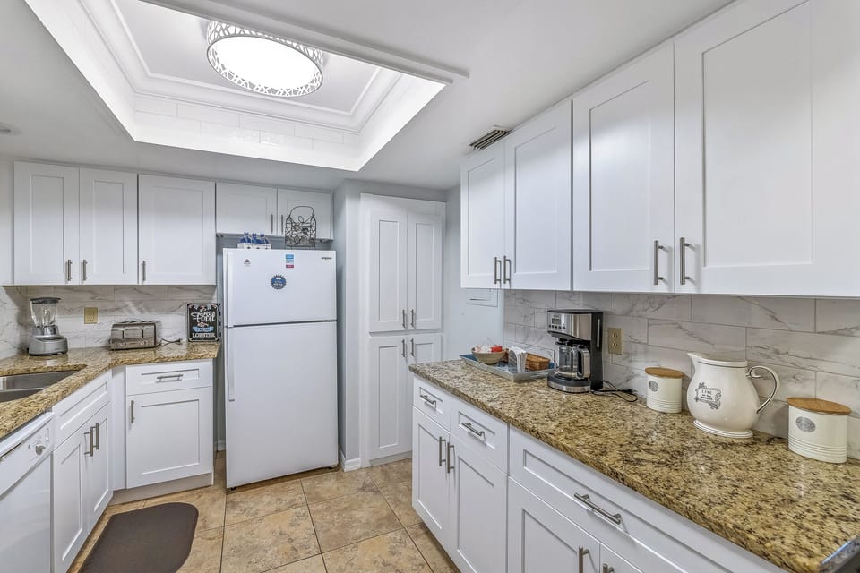 Fully equipped kitchen for all your cooking needs.