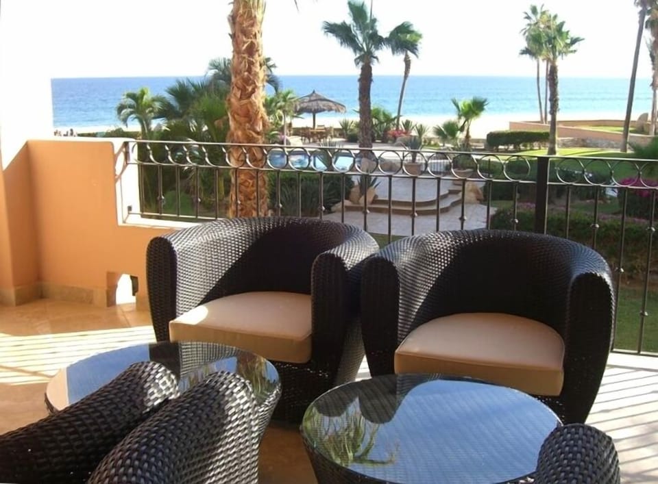 Terrace beachfront lounge area 1
