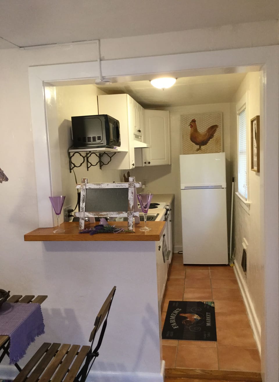 KITCHEN VIEW FROM LIVING ROOM