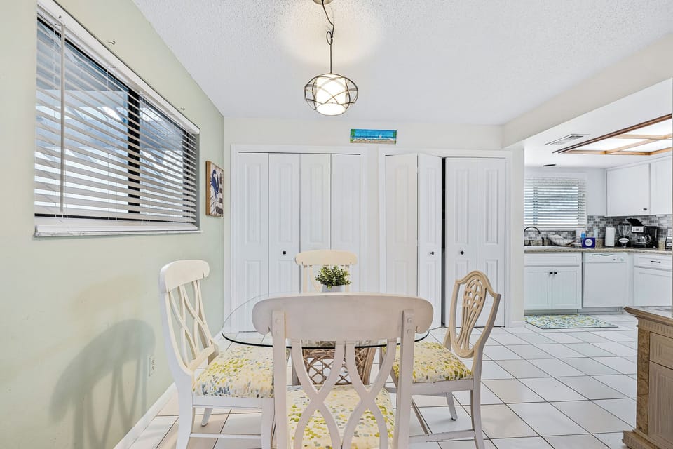 The dining room table has room for 4.