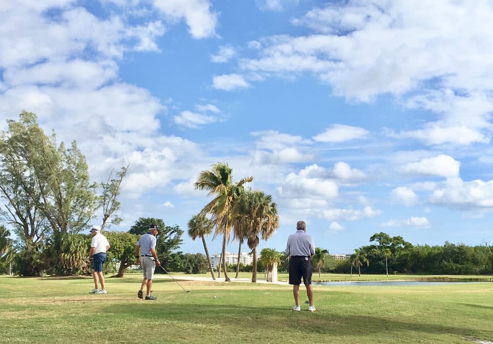 Our public golf course a block and a half away on the Intracoastal waterway a