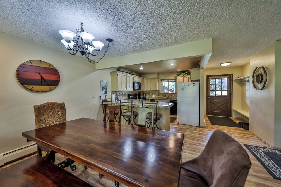 Your open-concept living space flows seamlessly from dining to kitchen, creating the perfect atmosphere for memorable meals together.