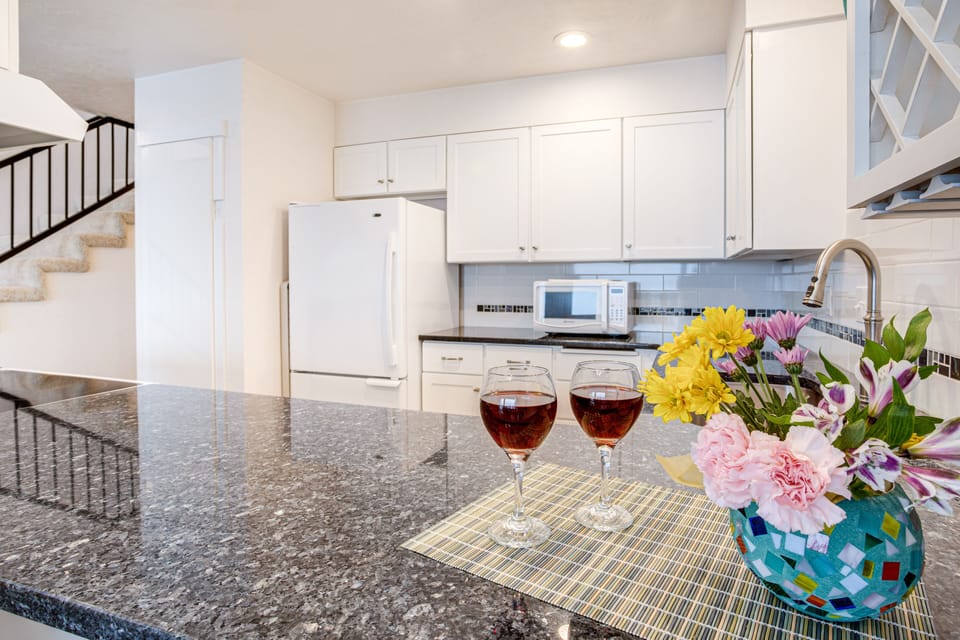 Sit back and relax with a glass of your favorite beverage!