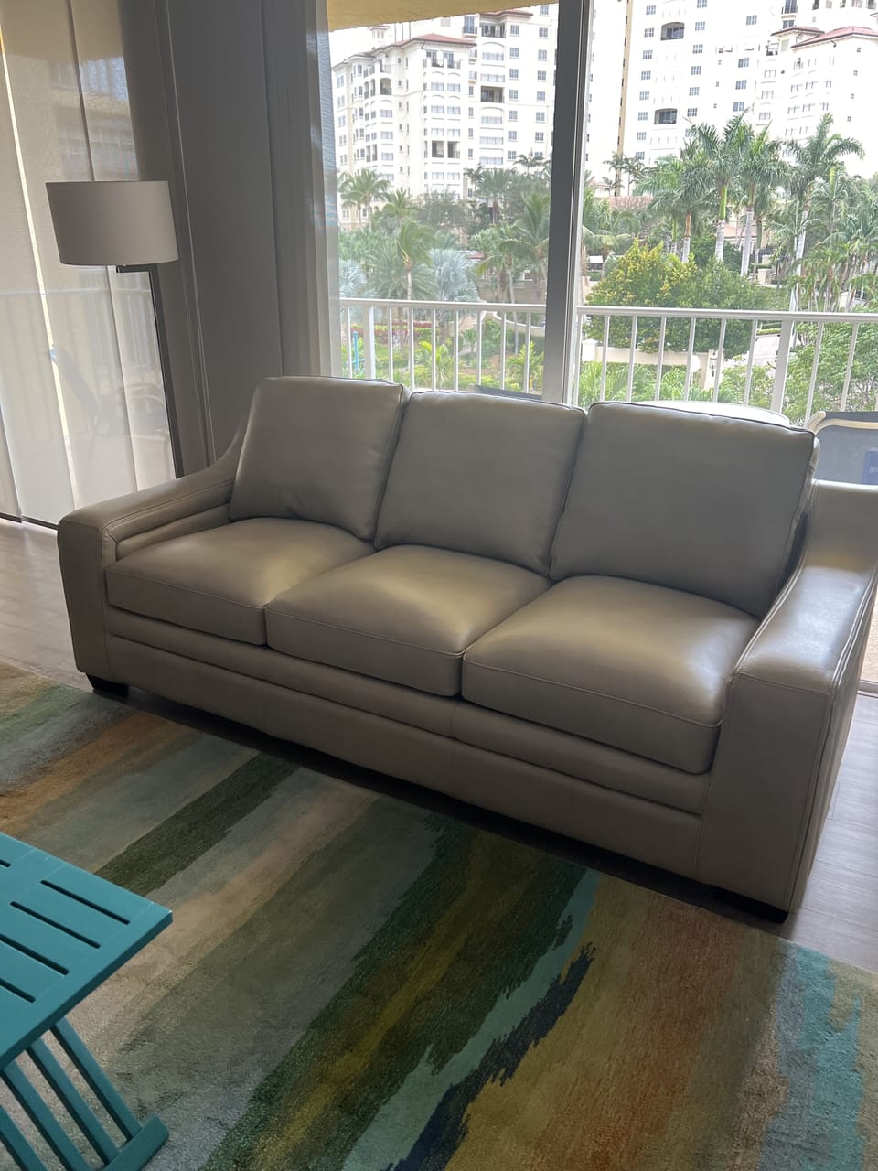 New Leather Sofa replaced the cloth one you see in other photos. 