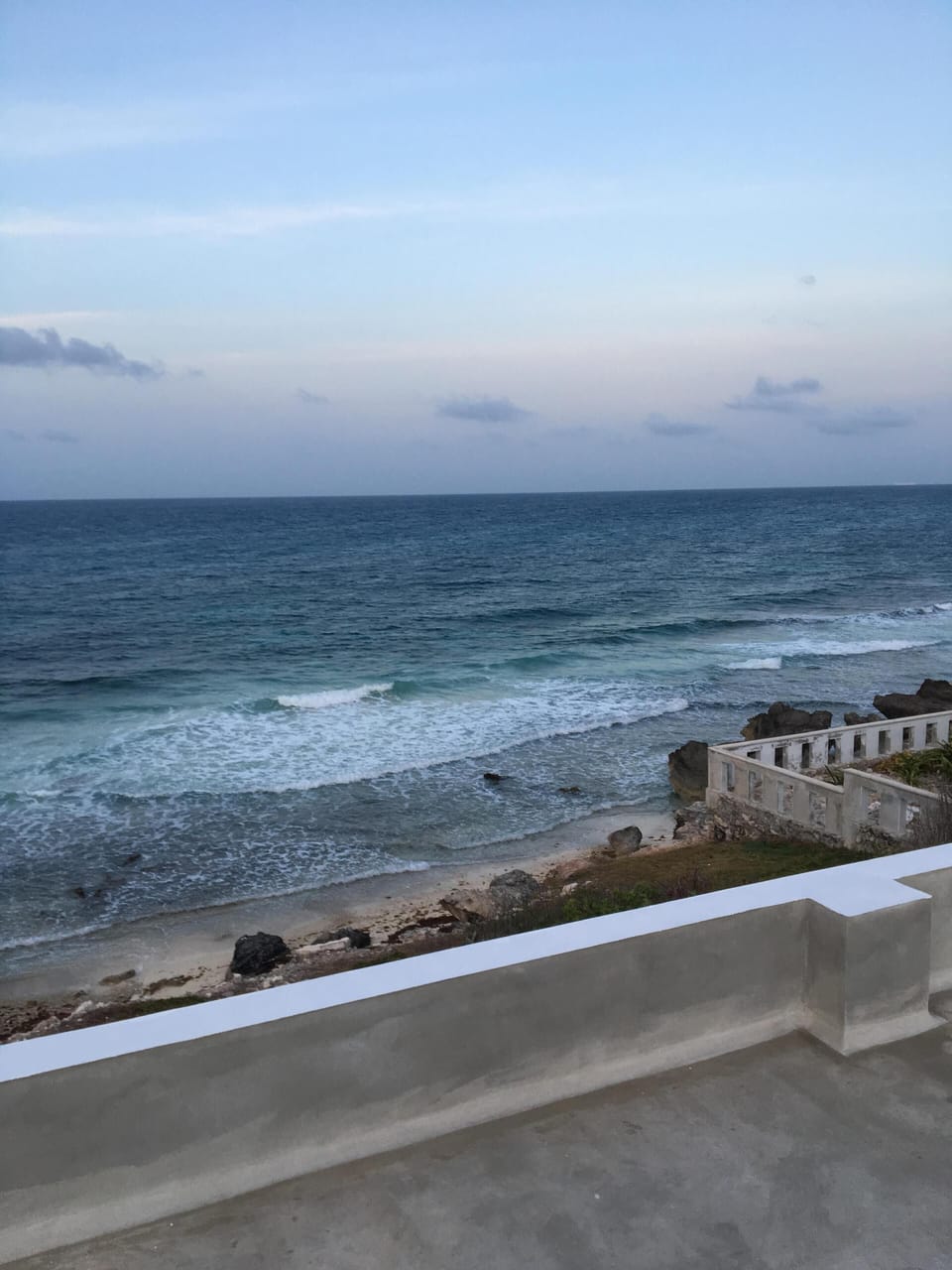 There is an unobstructed view of the Caribbean from our ocean front lot
