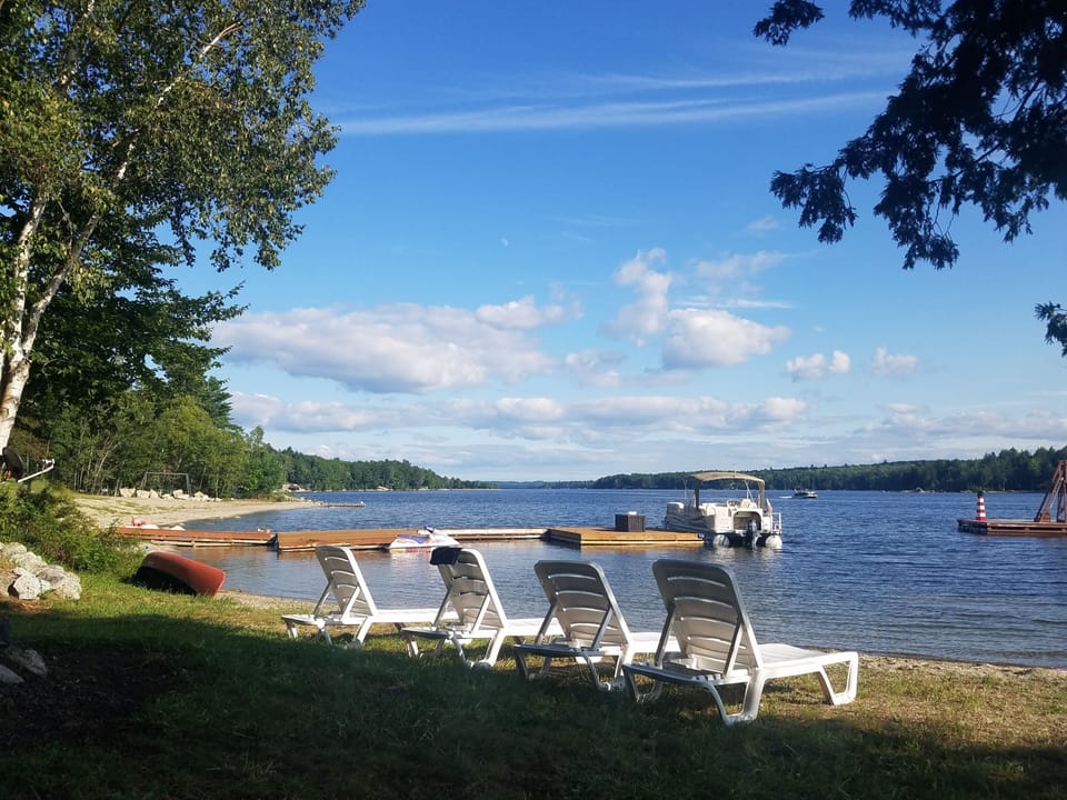 Perfect Lakefront Getaway, Maine. Soak in the sun or step back into the shade.