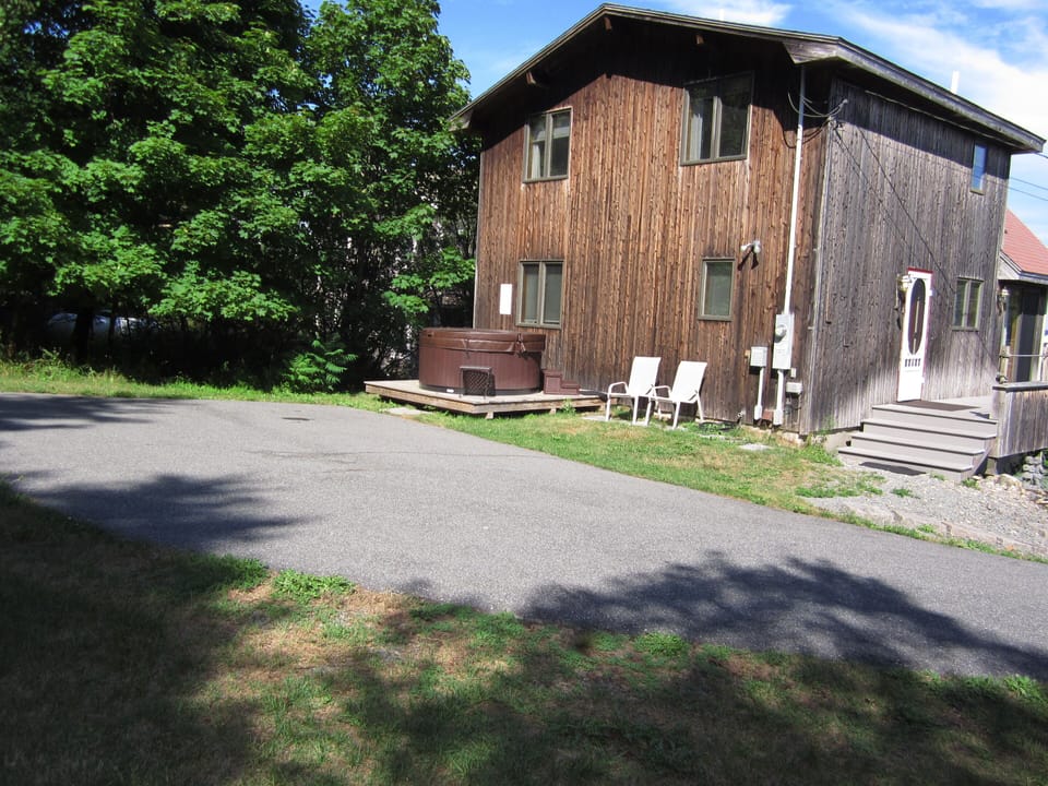 Back view of home from woods
