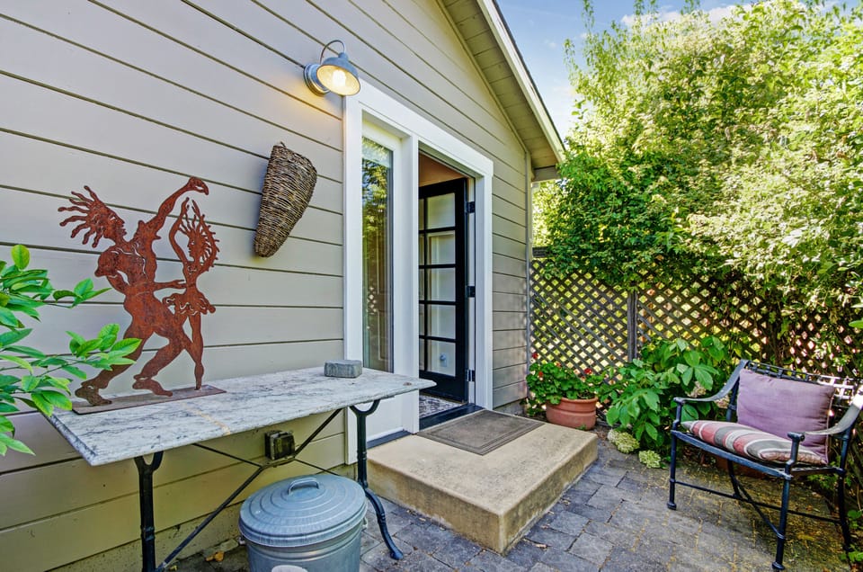 Entrance to guest house with private patio