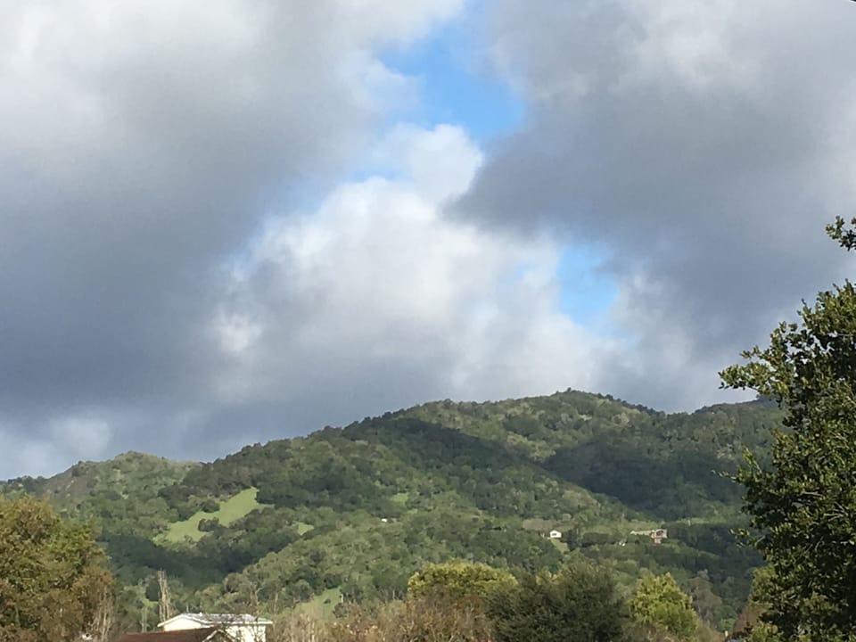 View of Hills and vineyards from kitchen window