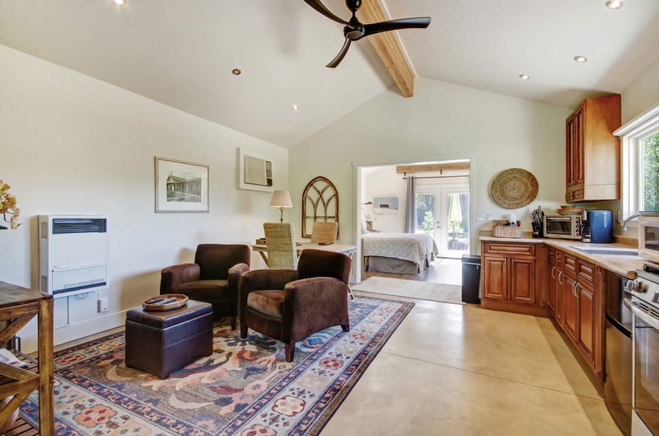 Great room with sitting/dining and kitchen.