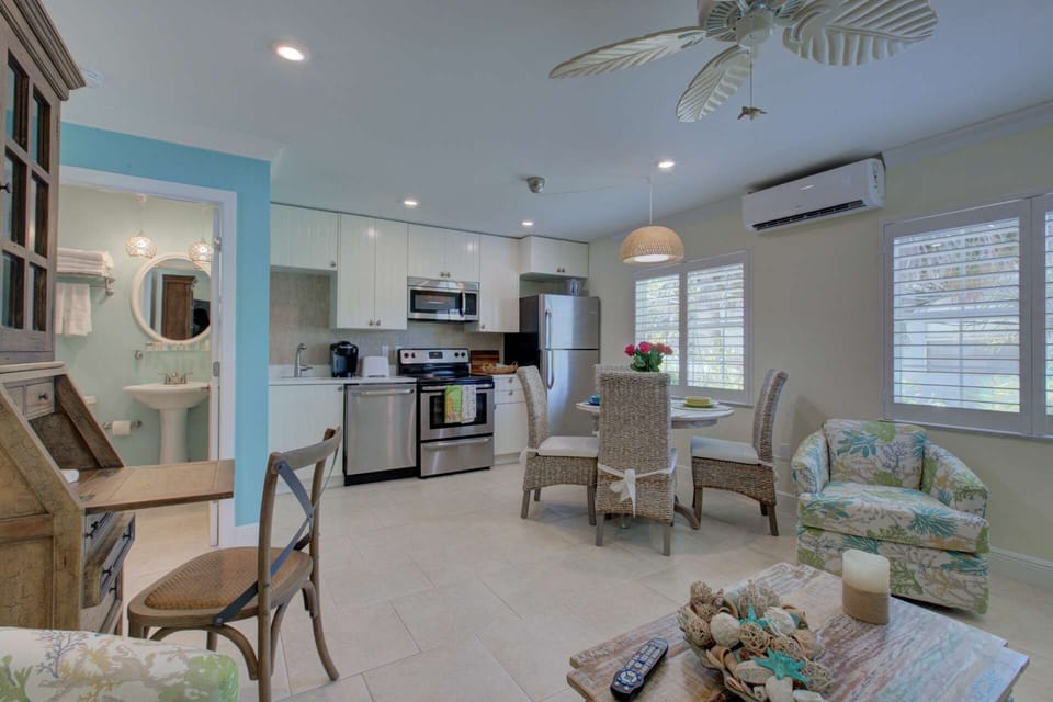 New furnishings at the Green condo.  Open, modern and light with attention to details.