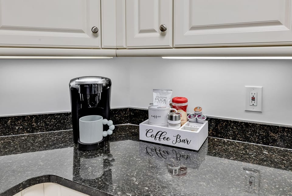 Start your day right with Keurig or coffee pot with starter pack of coffee and essentials
