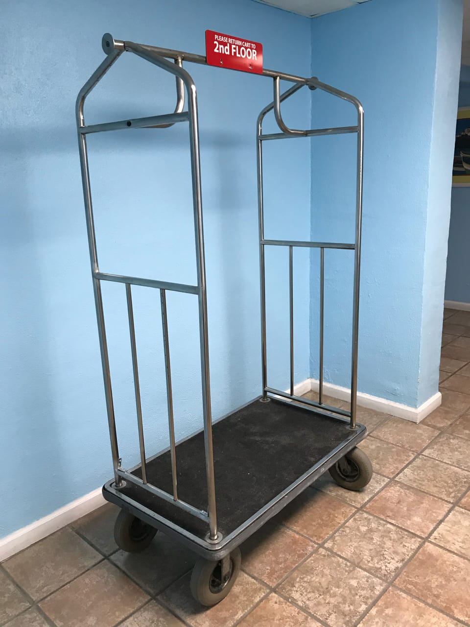 Luggage rack on each floor