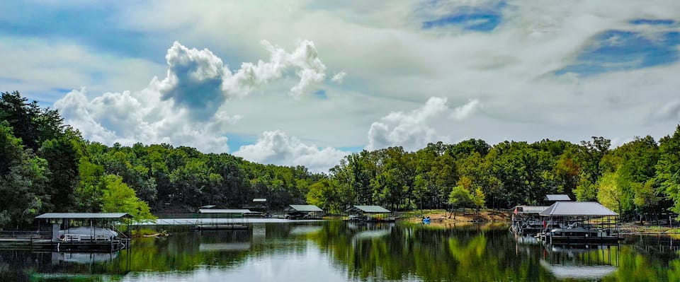 View down cove towards big water. 
