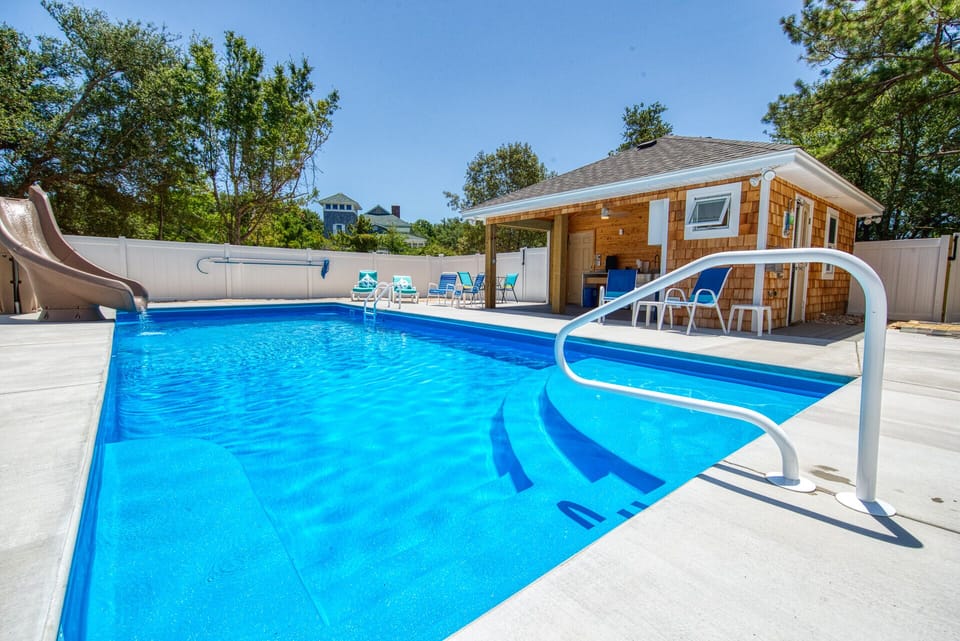 Pool at our house next door