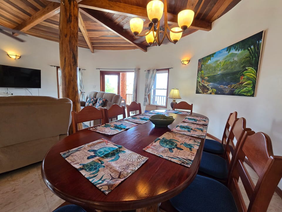 Large dining table for group and family meals
