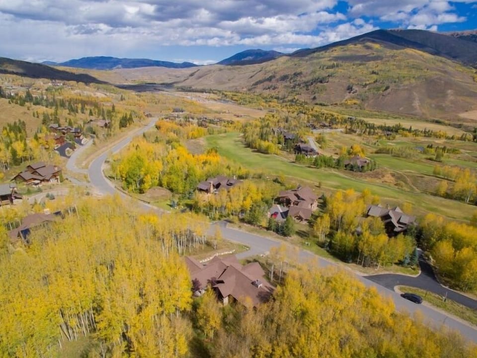 Aerial view of home on the Raven Golf Course.