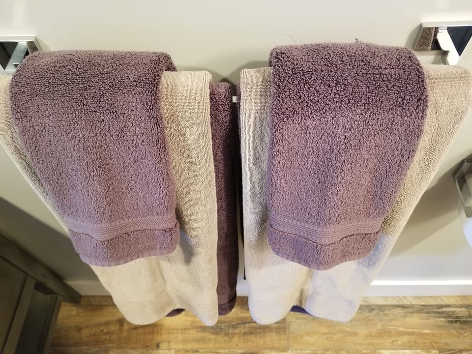 Plenty of bath towels provided.