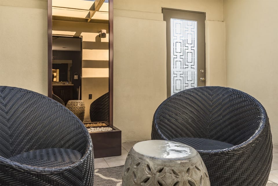 Your Own Private Escape – Step out from the Primary Suite bathroom onto a secluded patio, perfect for a quiet moment with morning coffee or an evening under the stars.