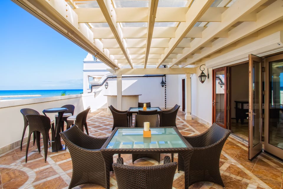 Dinner or drinks overlooking the ocean from the penthouse.