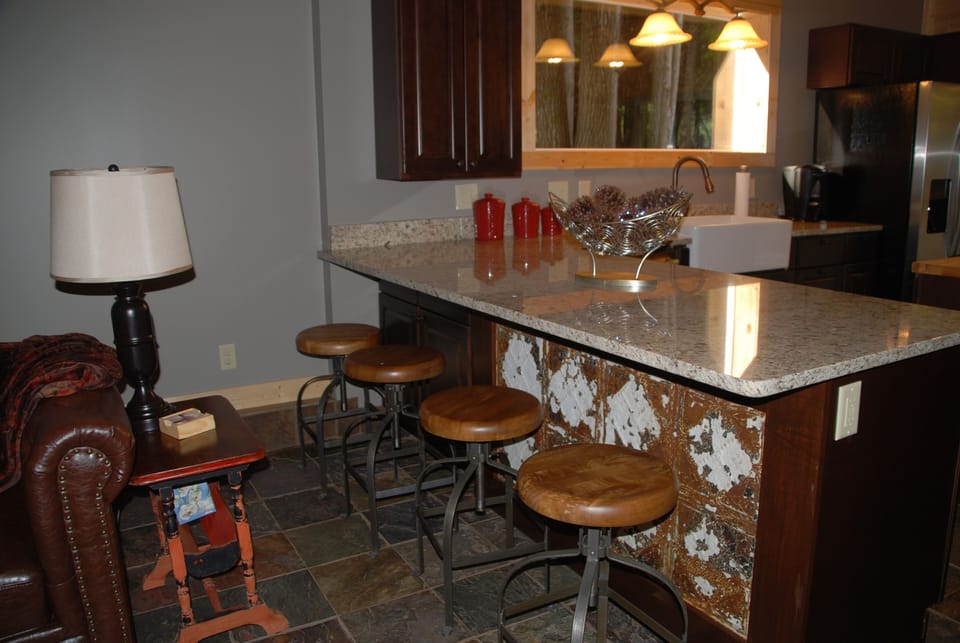 Barstools are a great way to eat a casual meal.
