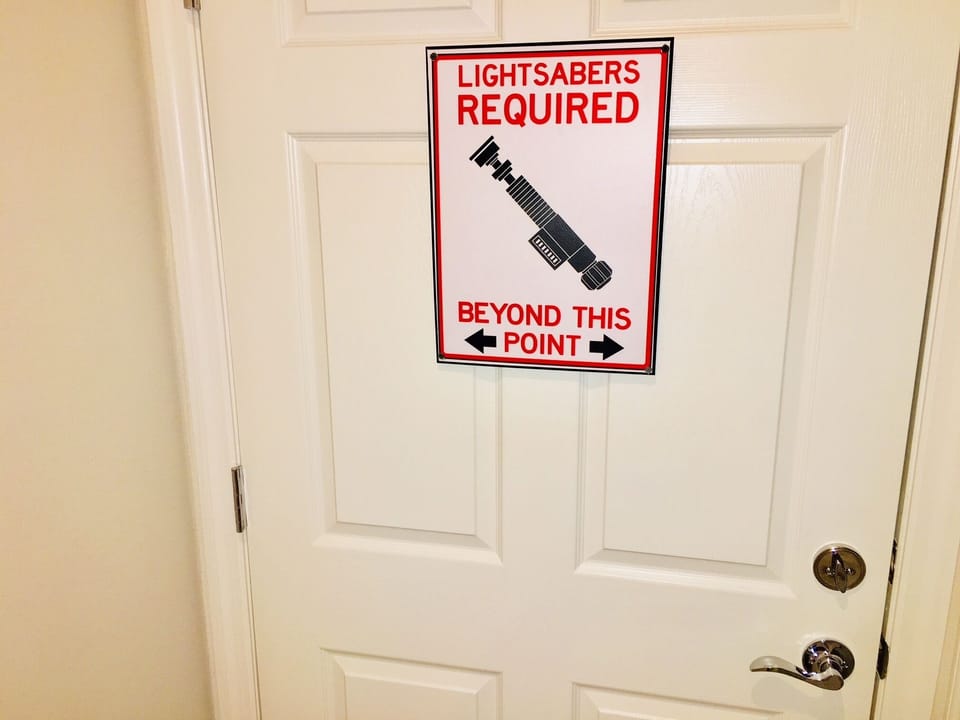 Entrance to our Star Wars game room