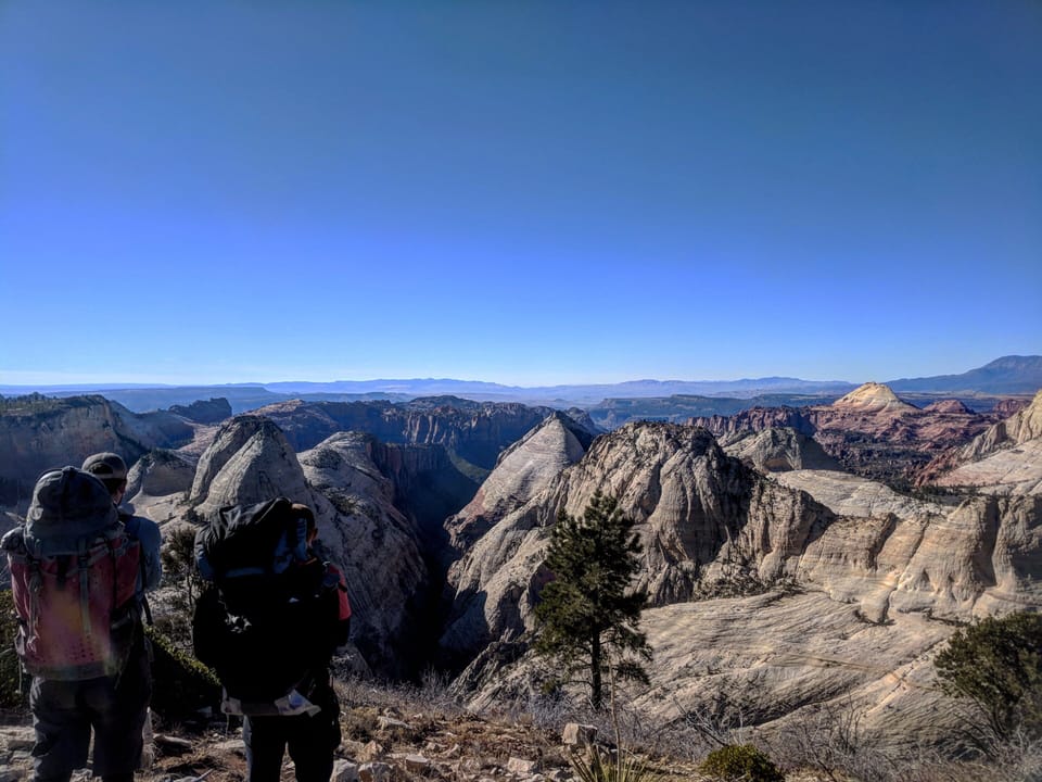 West Rim trail in Zion National Park, the back country. 