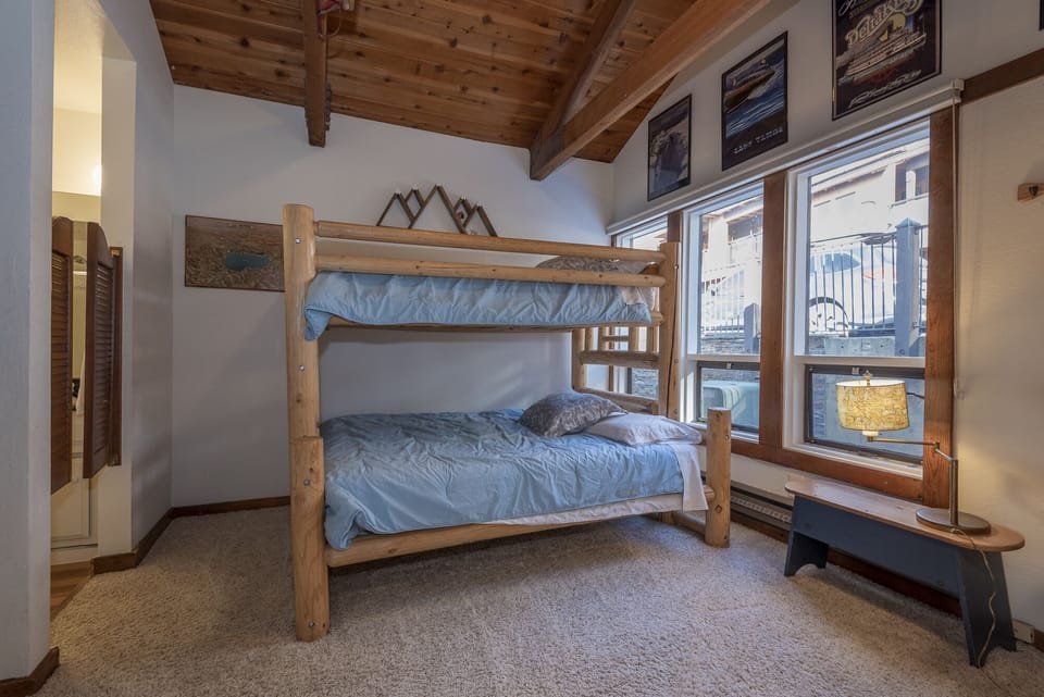 Bunk room. Top bed twin. Bottom bed full.