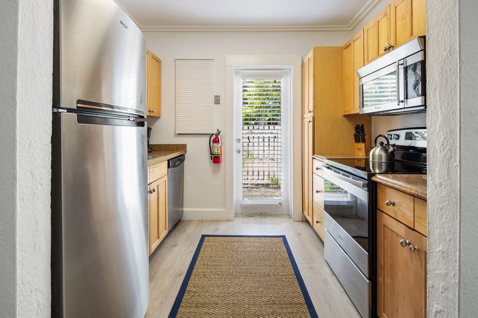 Kitchens have every appliance you may need.