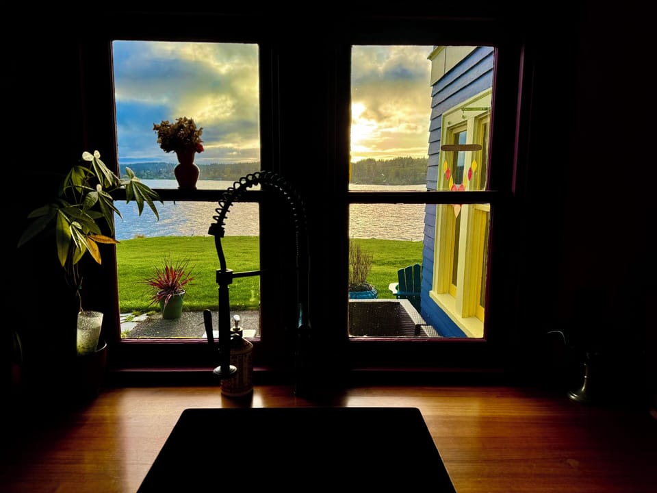 Sunrise at kitchen sink.