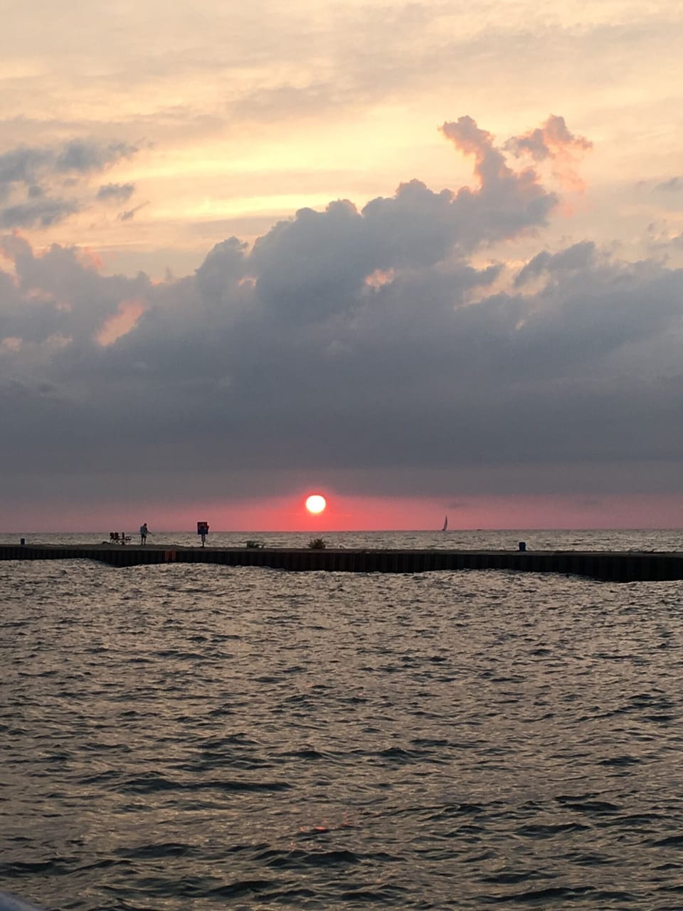 Beautiful South Haven sunsets just steps away from our home.