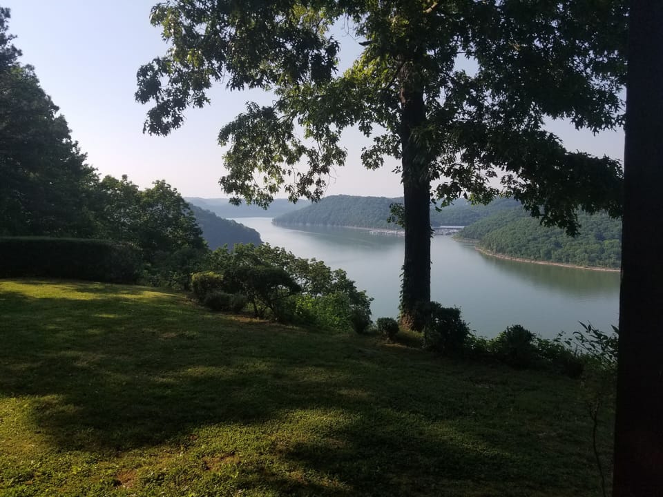 Lake view from backyard