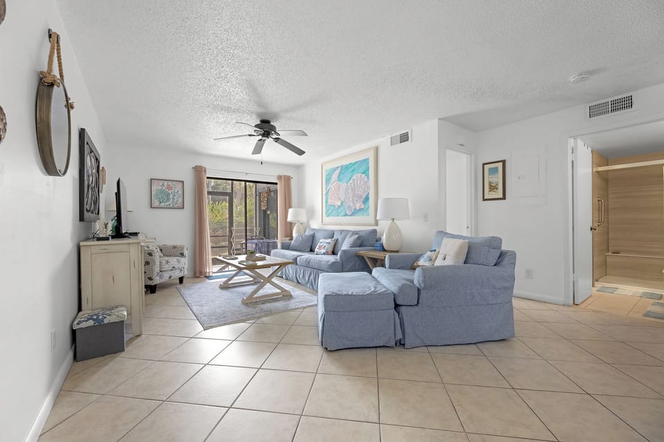 Spacious living room area.