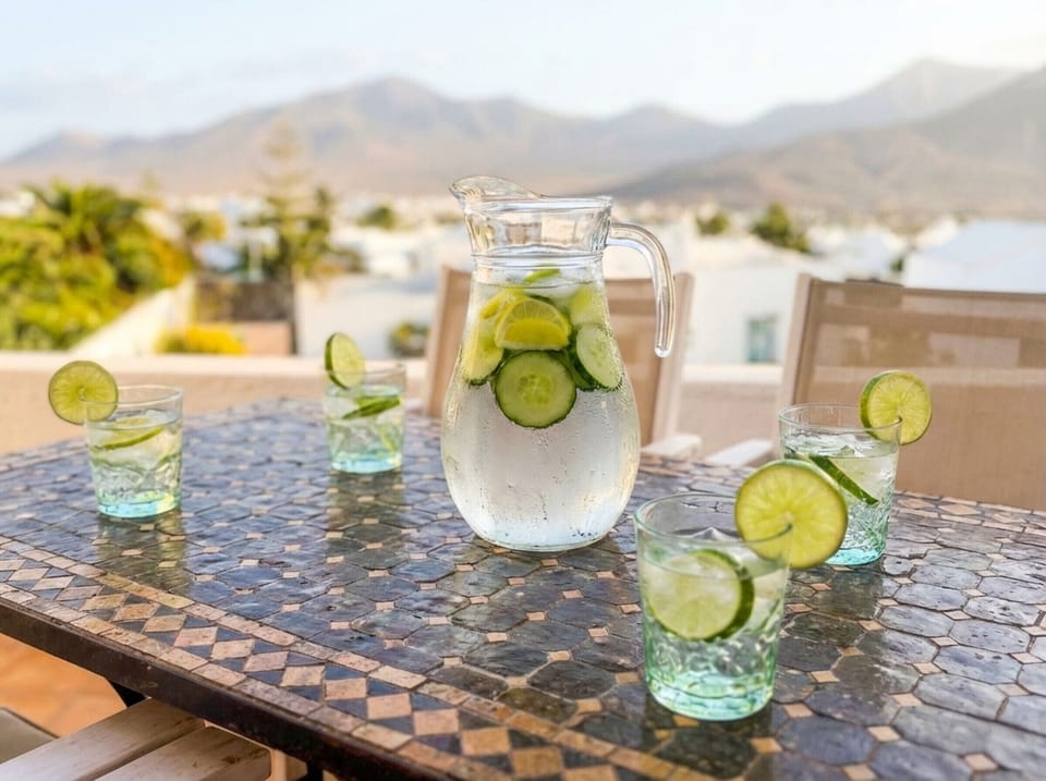 Relaxing moments: enjoy your holiday with a refreshing drink and spectacular views.