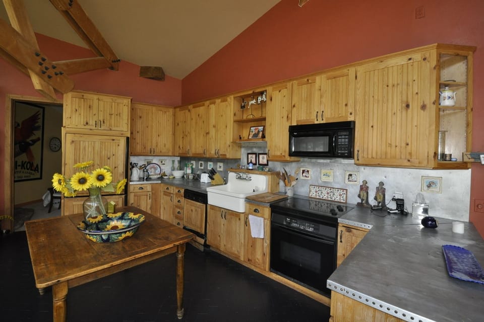 Enjoy the rustic Provencale Kitchen.